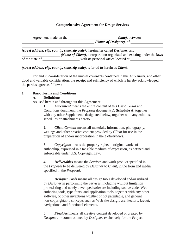 Agreement Design  Form