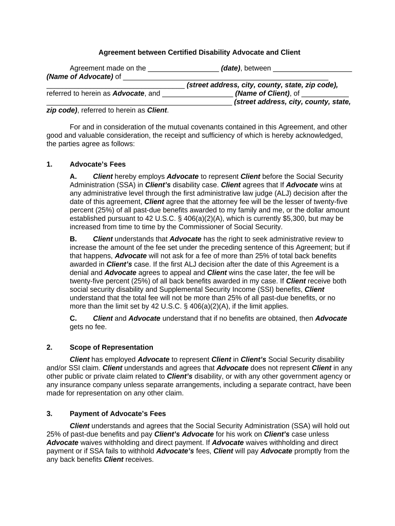 Agreement between Client  Form