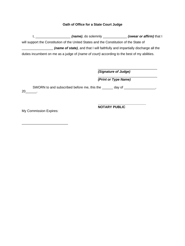 Court Judge  Form