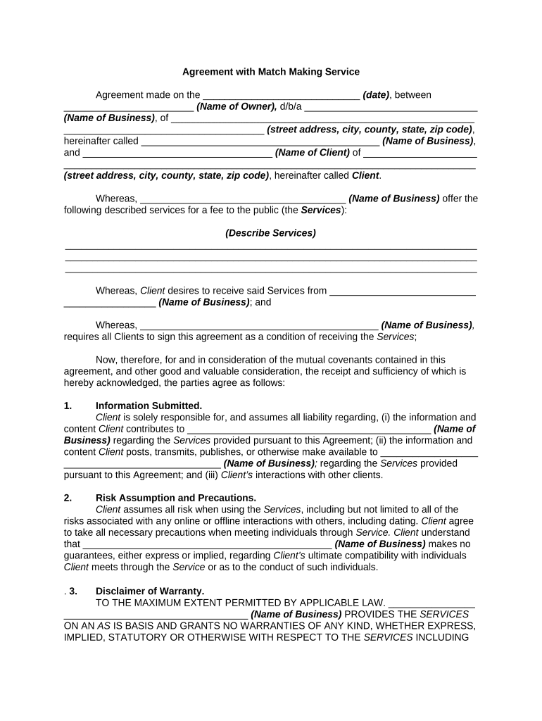 User Agreement  Form