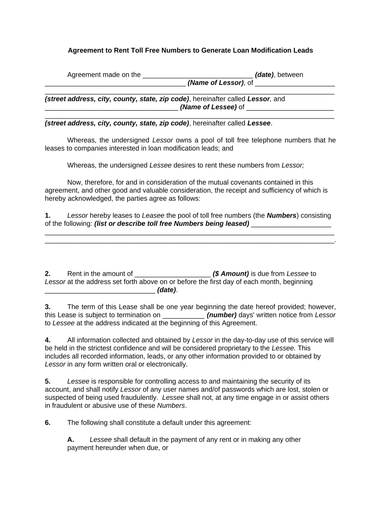 Agreement Generate  Form