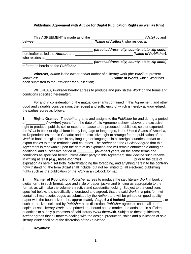 Agreement Author  Form