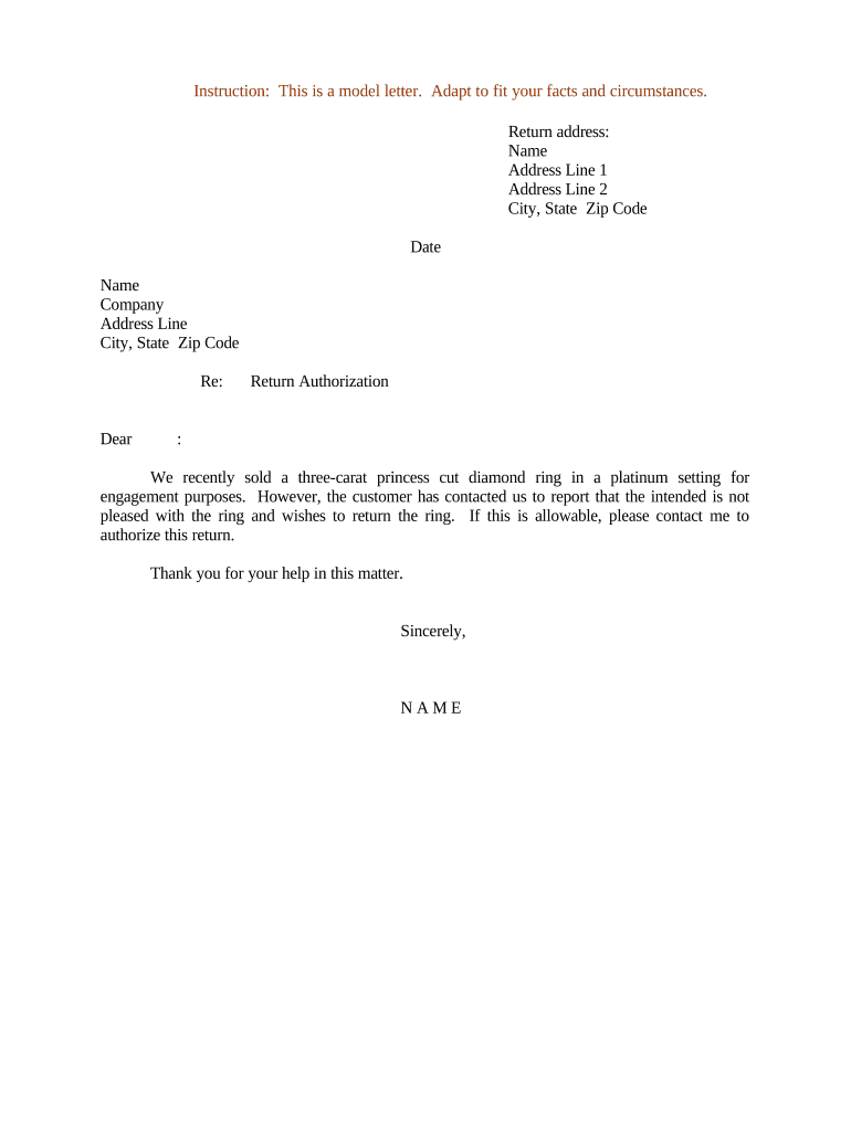 Sample Letter Authorization Form