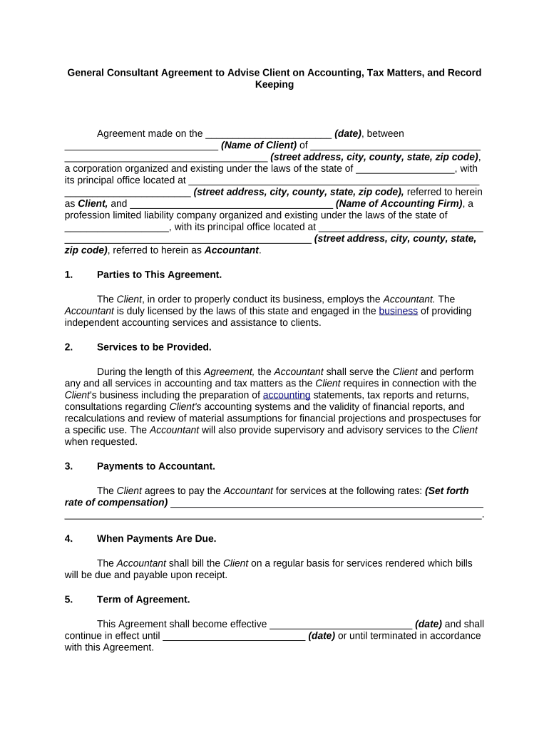 Consultant Accounting  Form