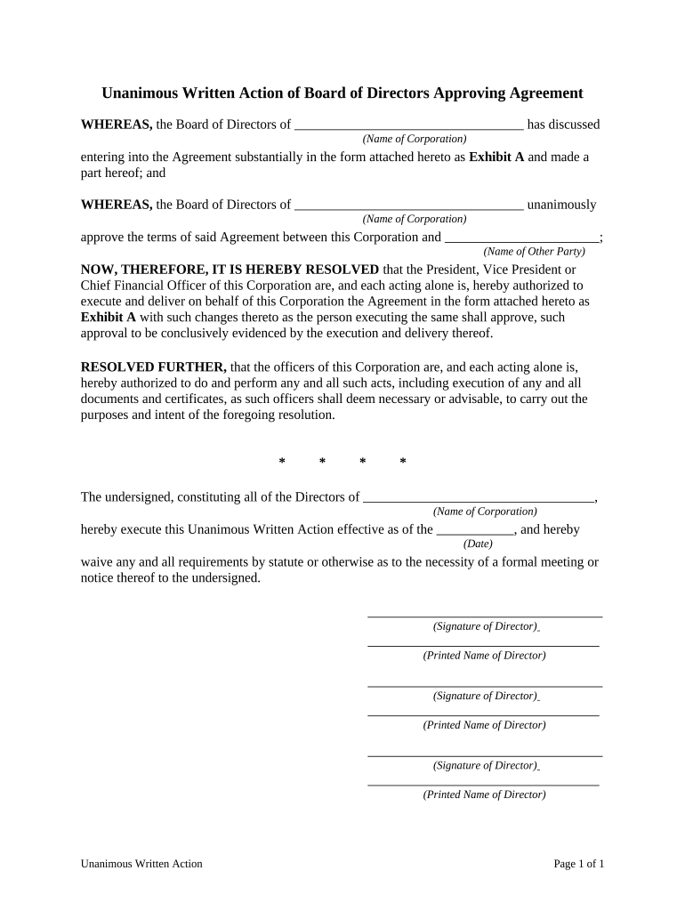 Board Approving  Form