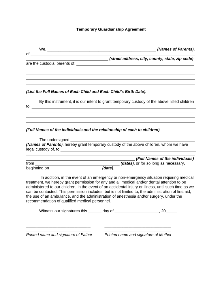 Guardianship Form