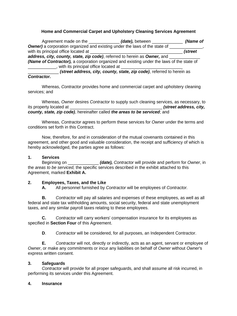 Home Agreement Form