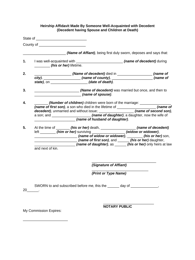 Kin Spouse  Form