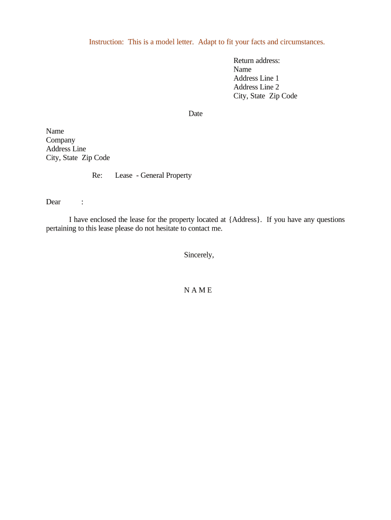 Sample Letter Property  Form