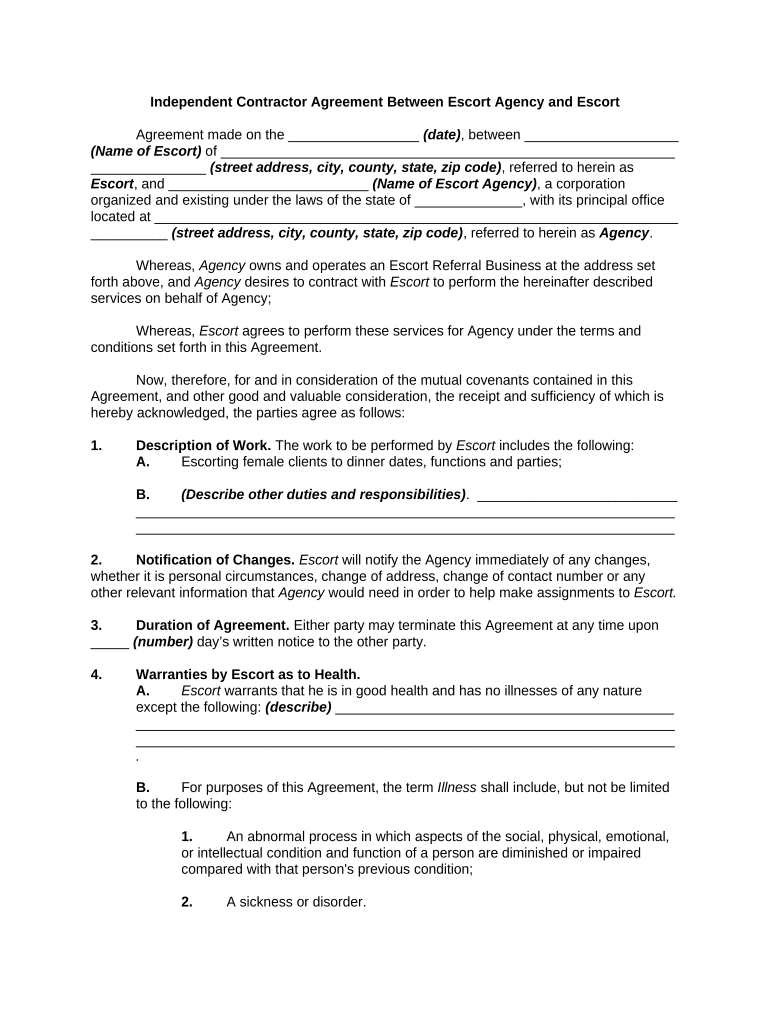 Agreement Agency  Form