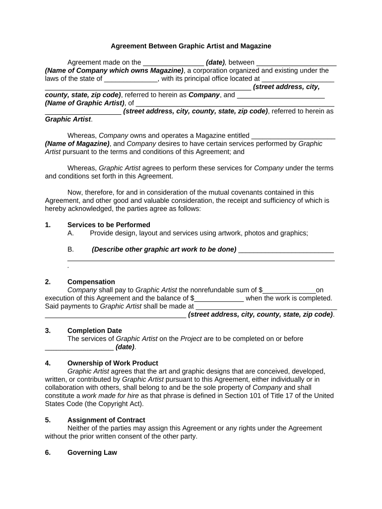 Agreement Graphic  Form