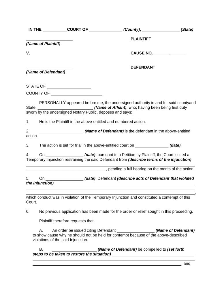 Contempt Order  Form