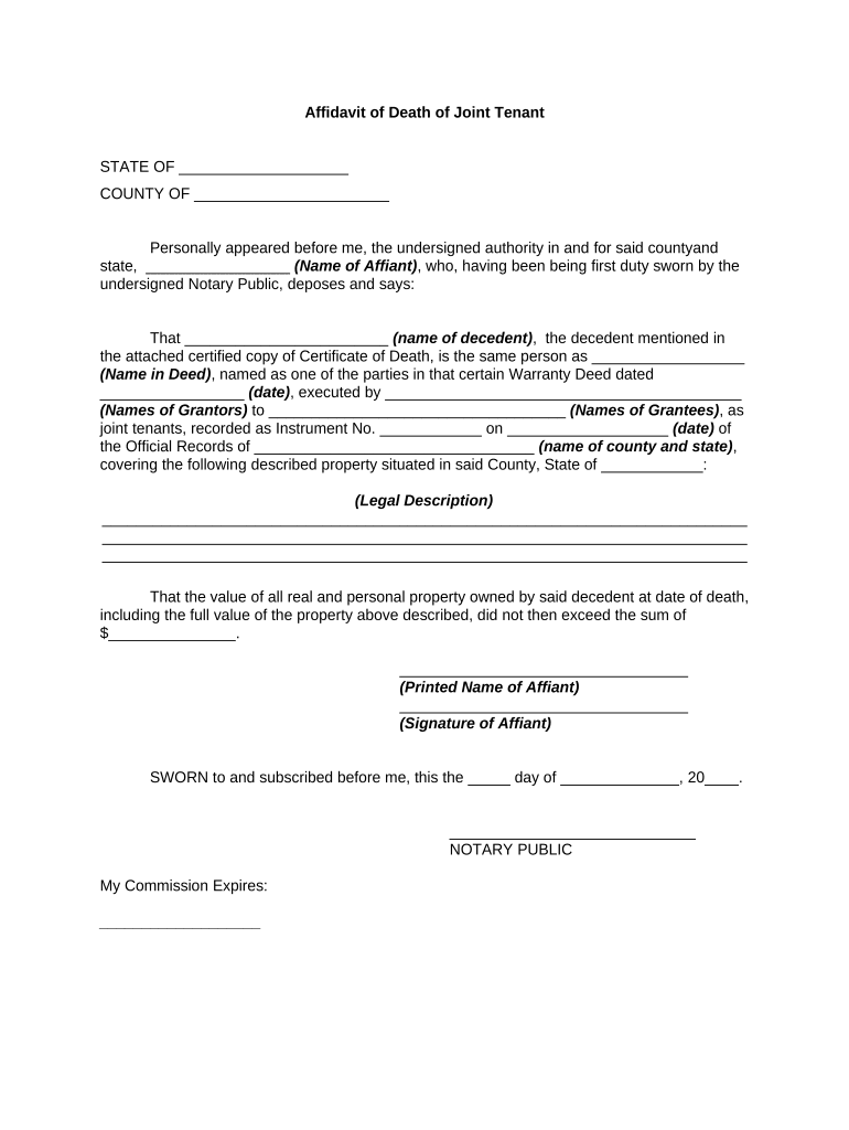 Affidavit Joint Form
