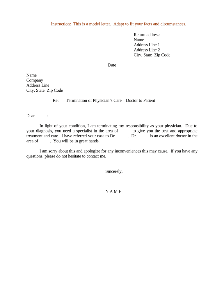 Sample Letter Termination  Form