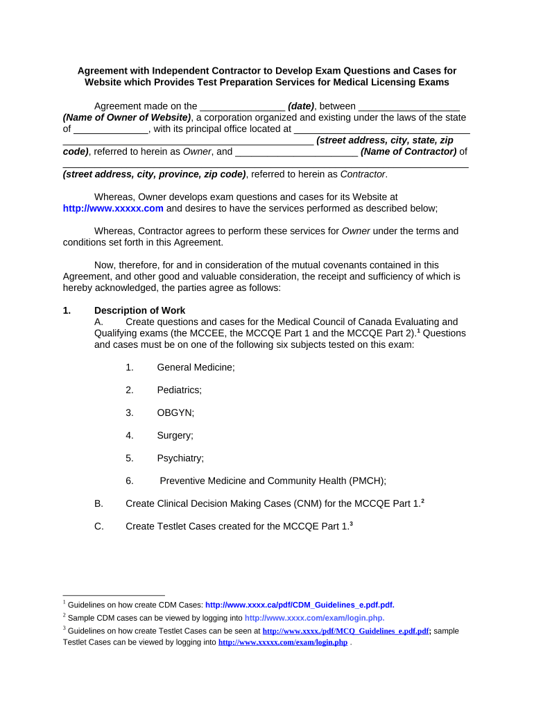 Independent Exam  Form