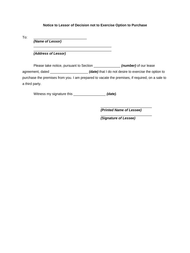 Notice Decision  Form