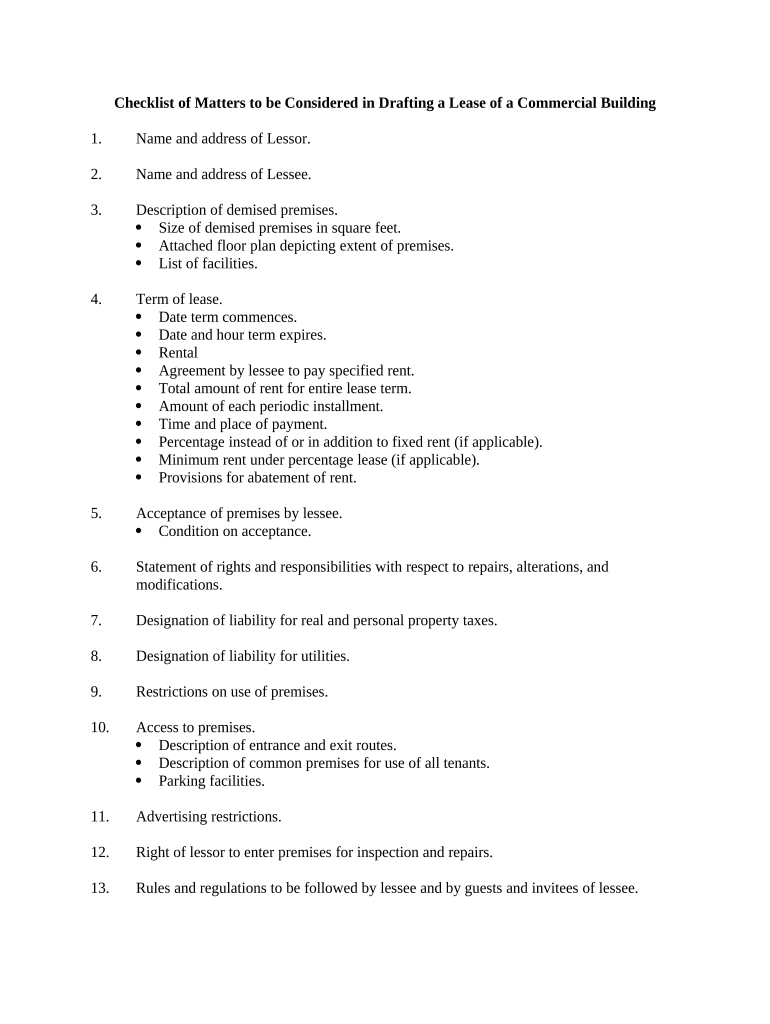 Commercial Building  Form