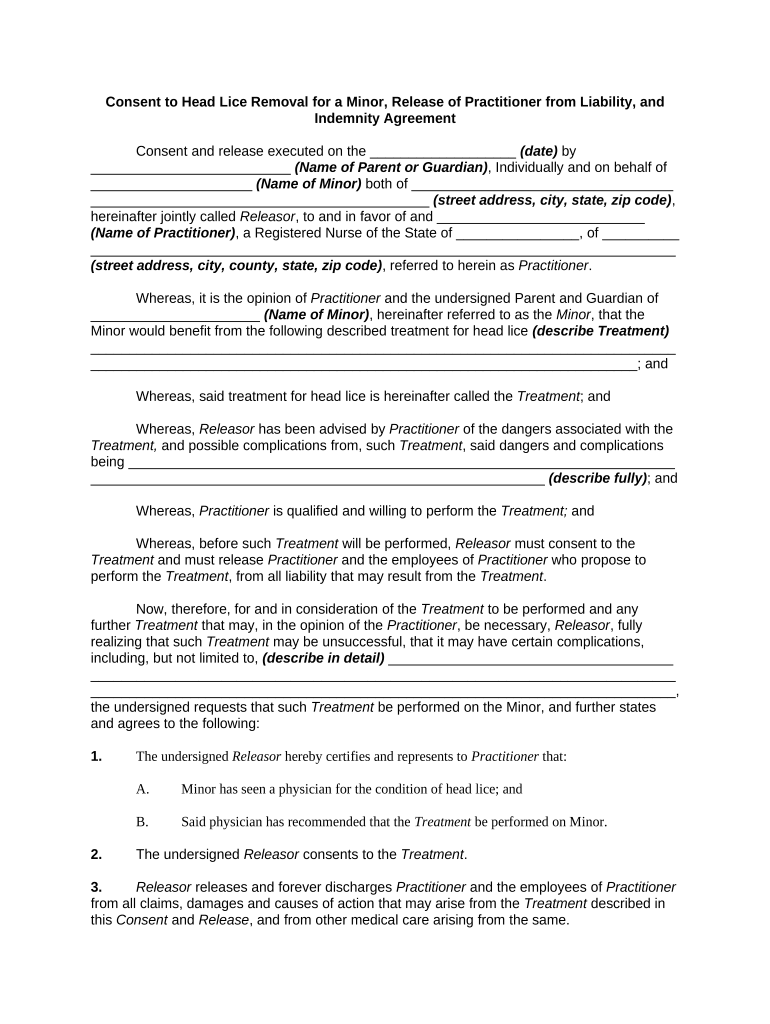 Consent Agreement  Form