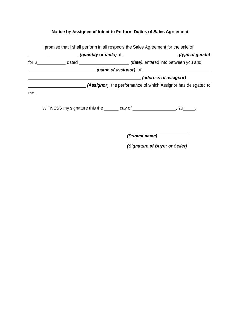 Notice Duties  Form