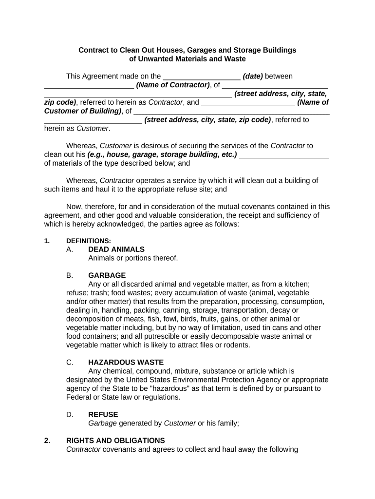 Contract Clean  Form