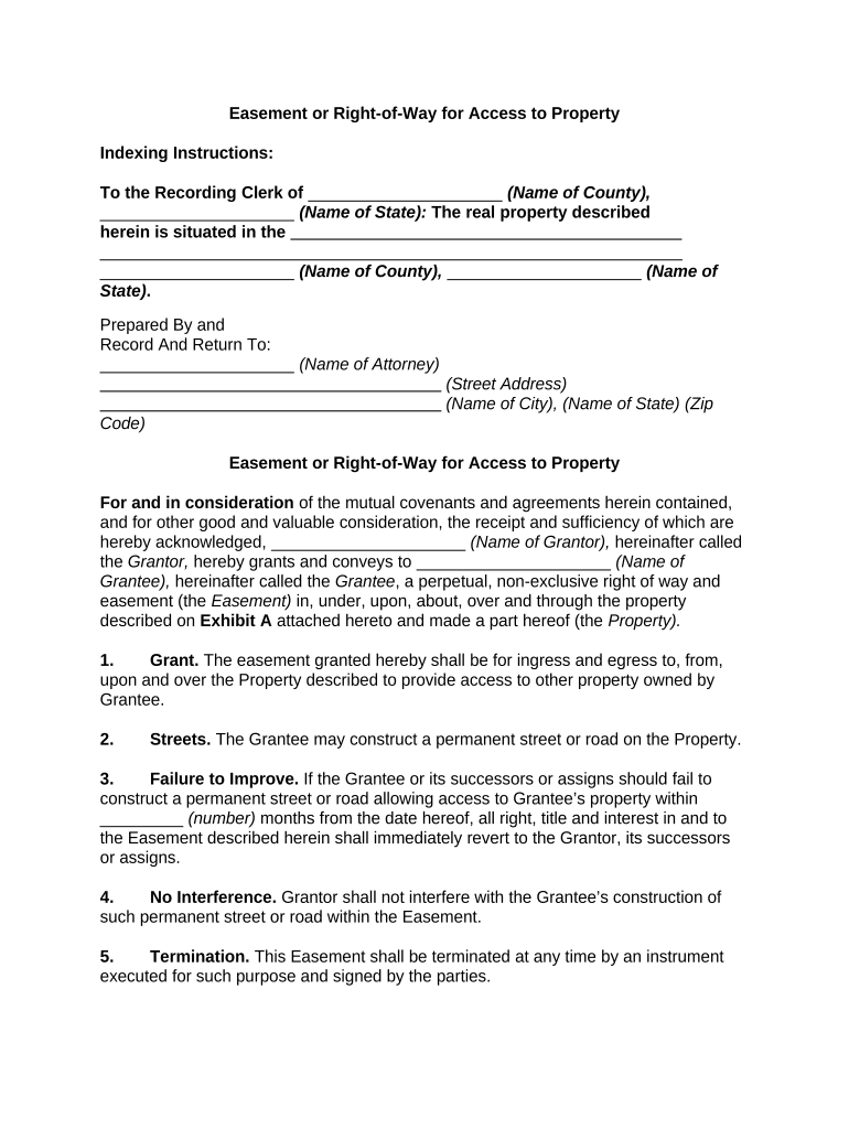 Easement Access  Form