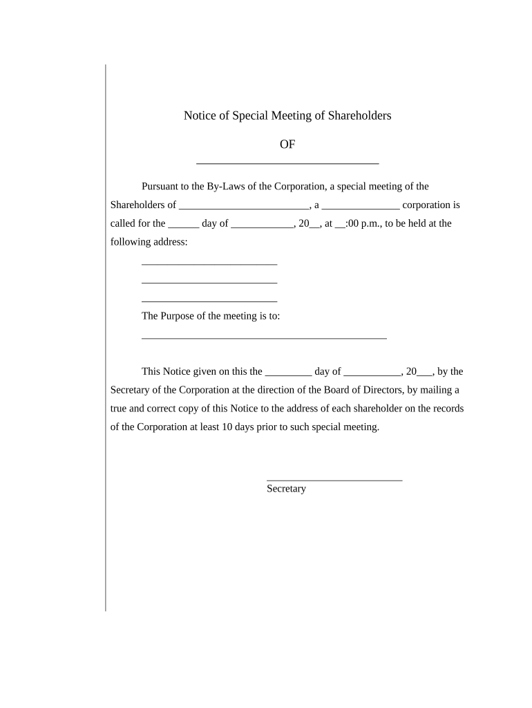 Shareholders  Form