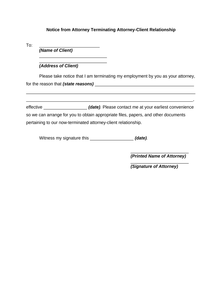 Attorney Client  Form