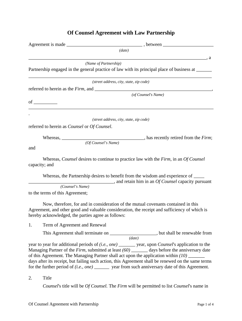 Agreement Law Sample  Form