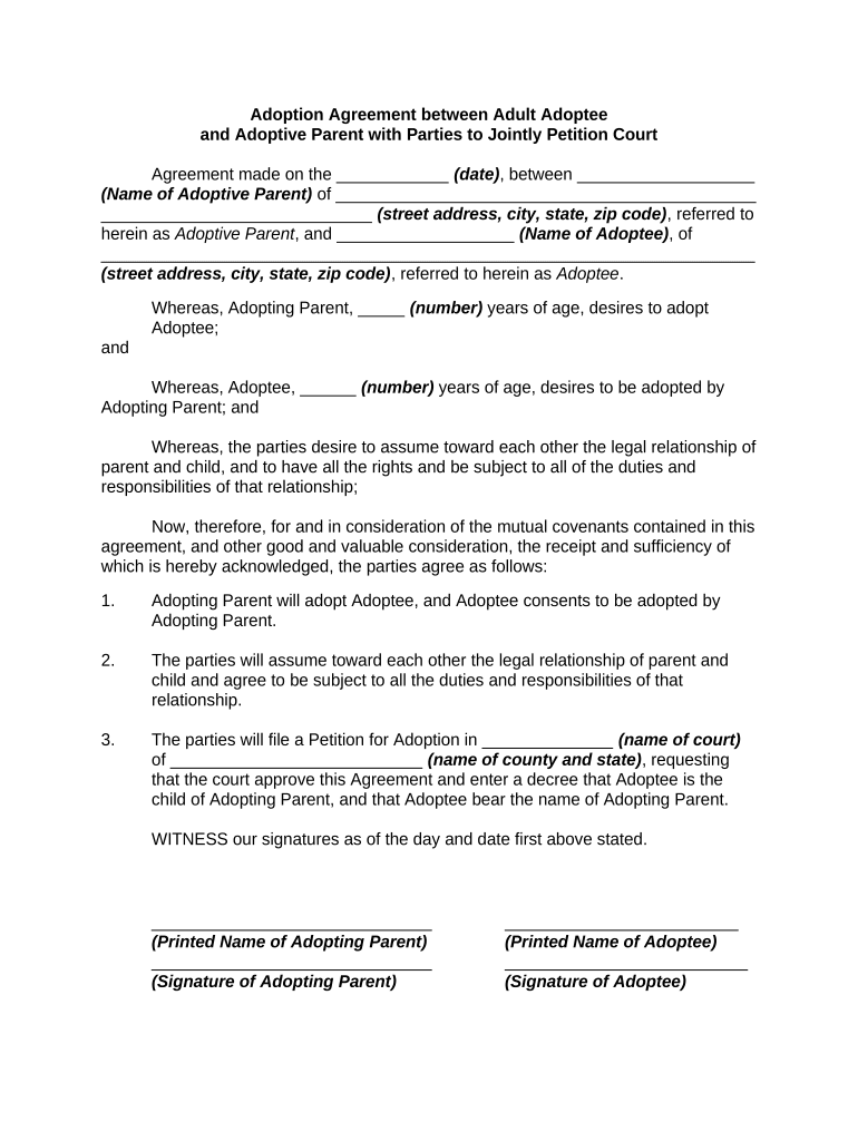 Adoption Adult  Form