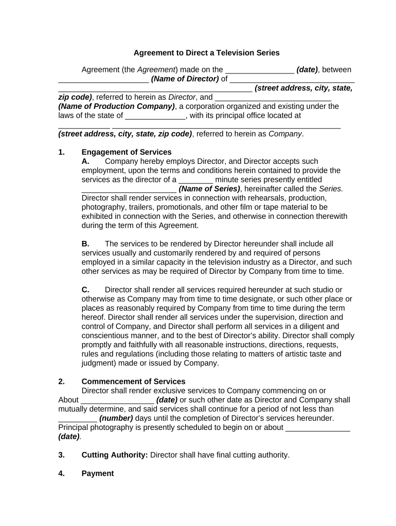 Agreement Series Sample  Form