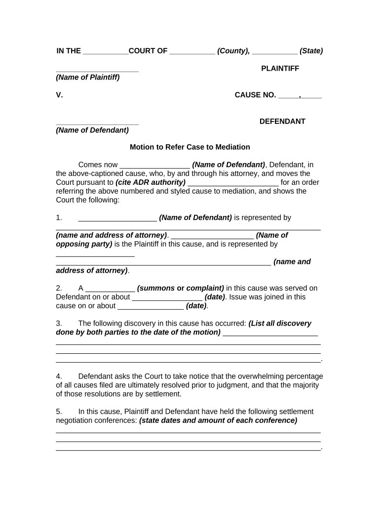 Preparing for Mediation on a Discrimination Case  Form