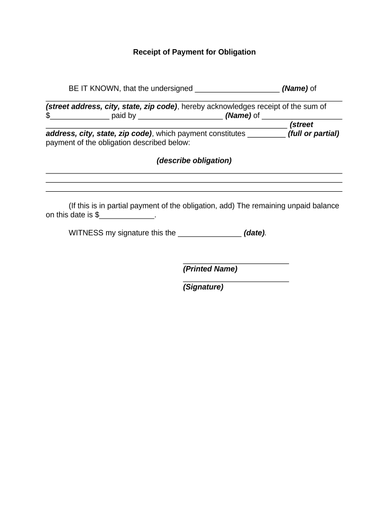 Receipt Payment PDF  Form