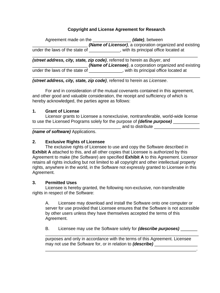 Copyright License  Form