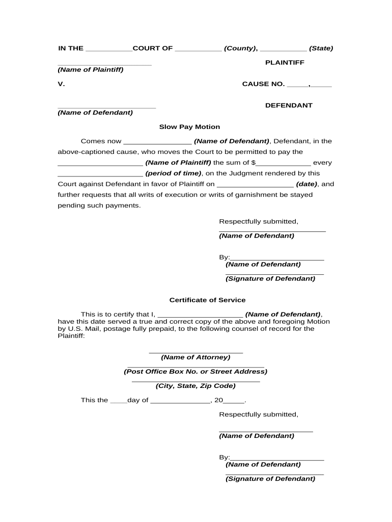Pay Motion  Form