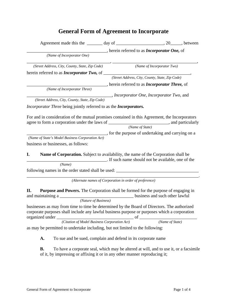 Form Agreement Form