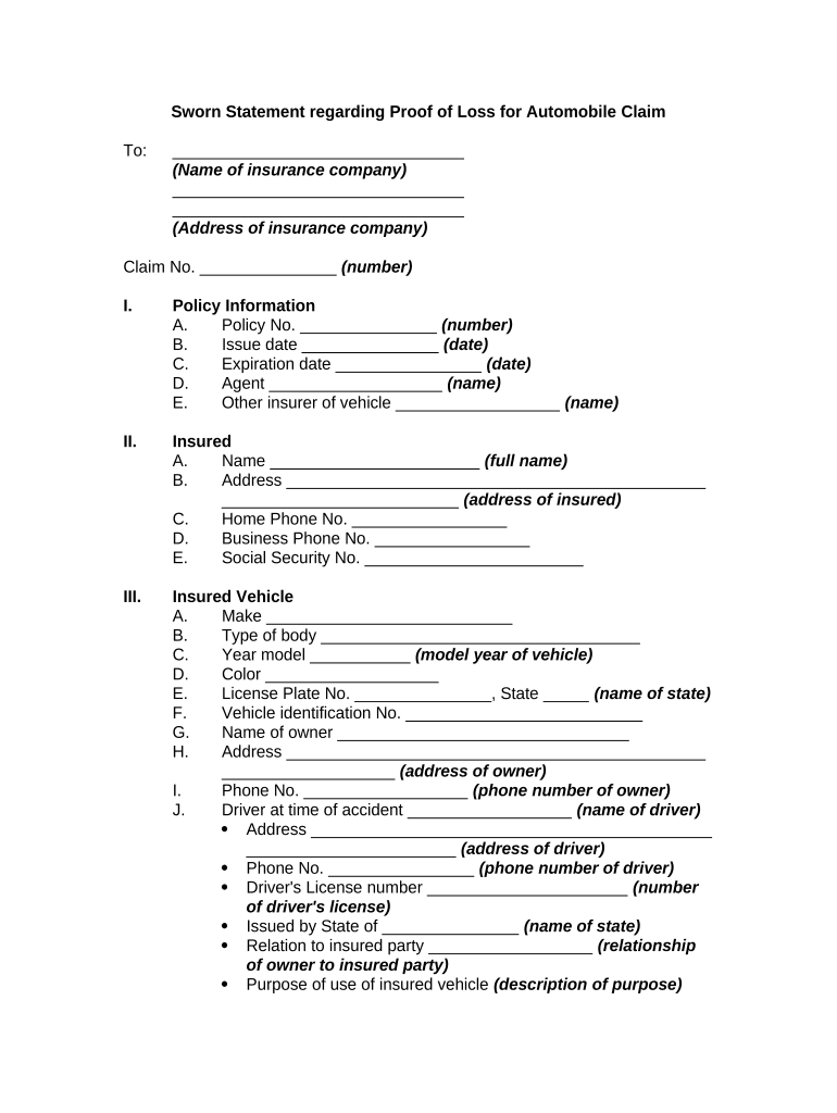 Sworn Statement  Form