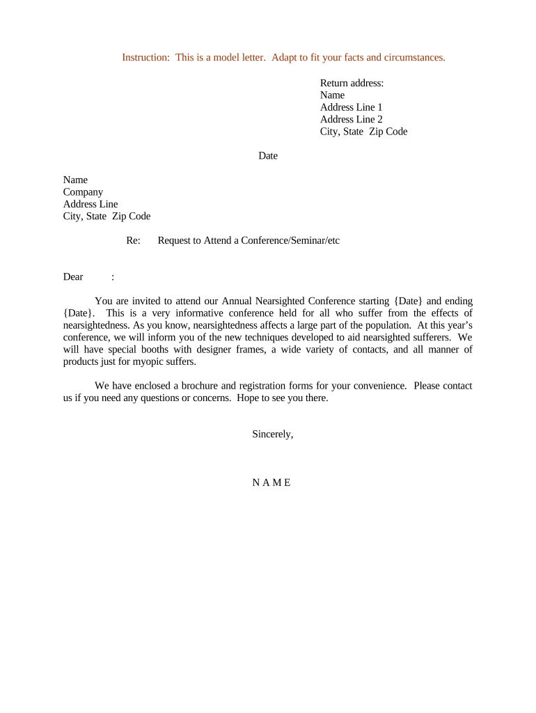letter to request keynote speaker
