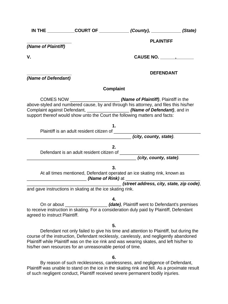 Complaint Personal  Form