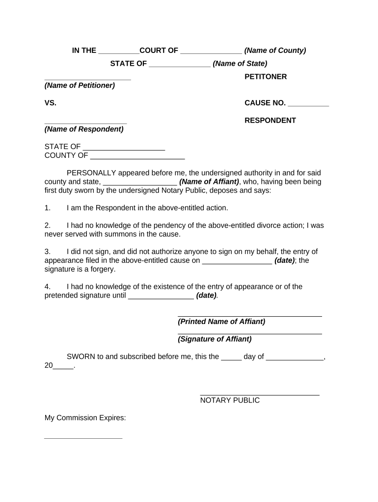 Divorce Fraud  Form