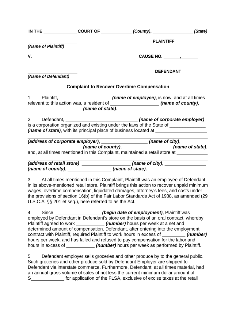 Complaint Labor  Form