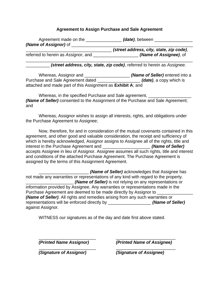 Agreement Assign  Form
