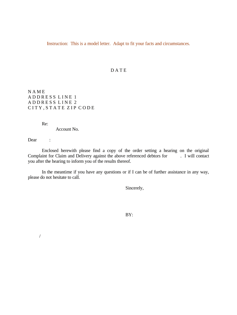 Original Complaint  Form