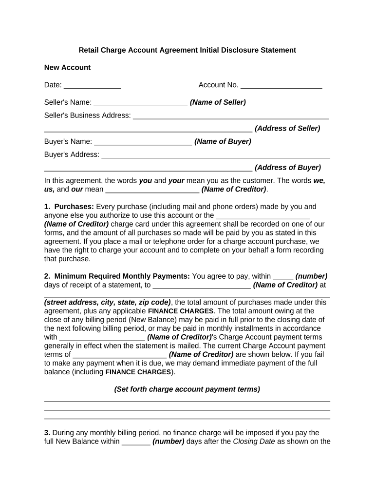Initial Disclosure Statement  Form