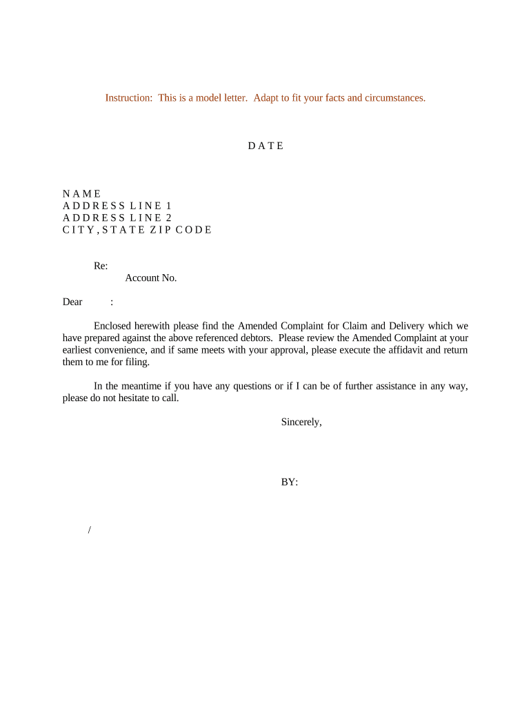 Sample Letter Affidavit  Form