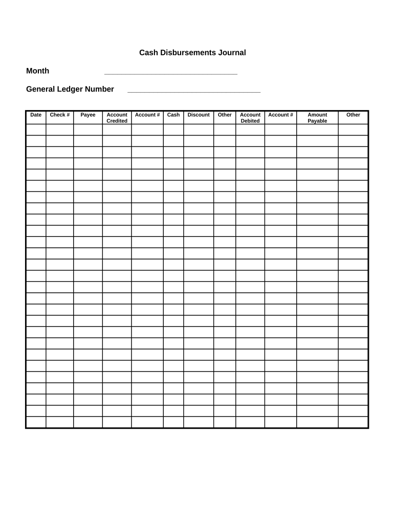 Disbursements  Form