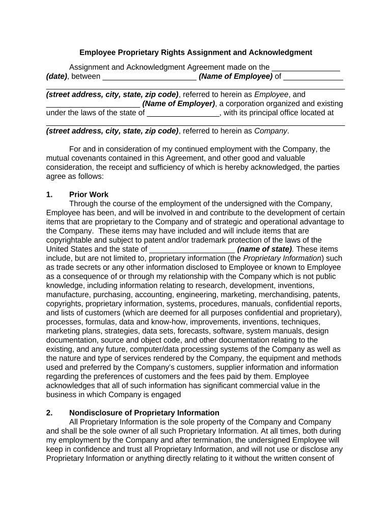 Employee Assignment  Form