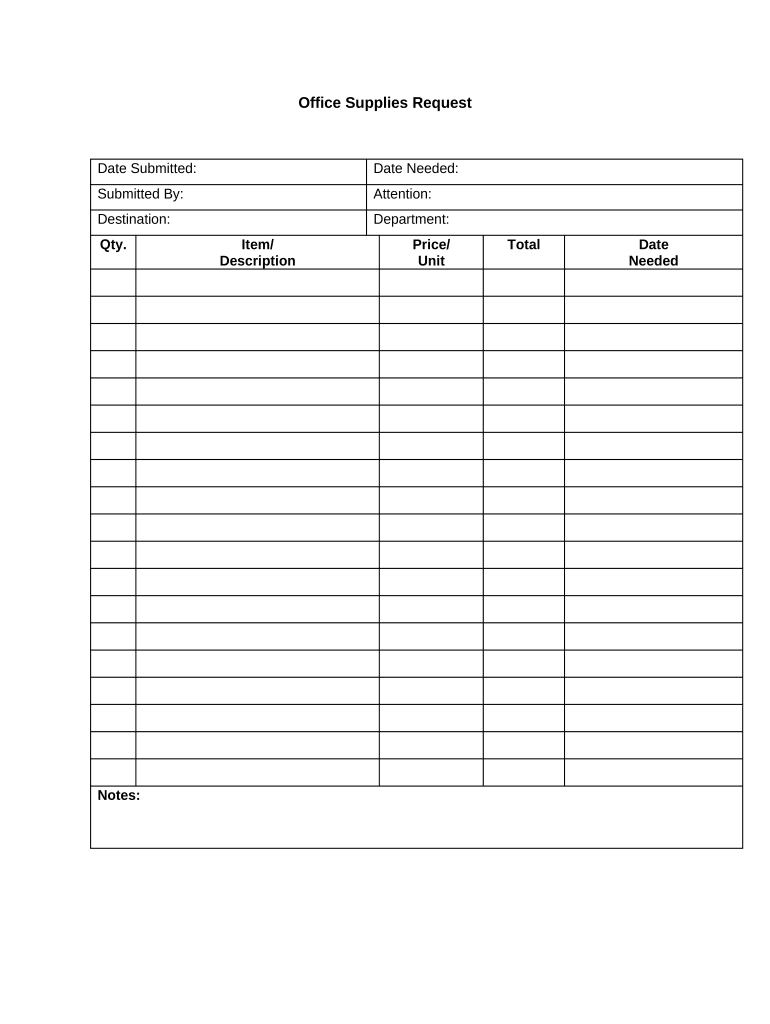 Supply Request Form