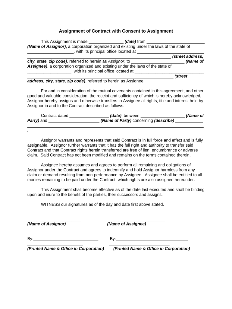 assignment of land contract wisconsin form