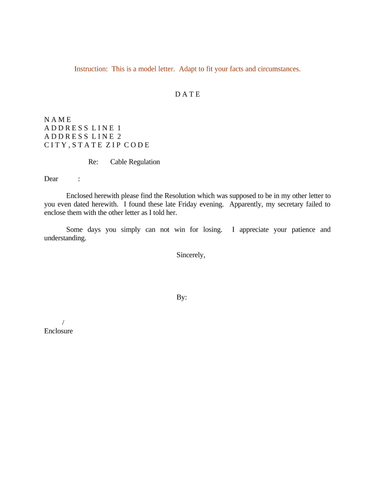 Letter Resolution  Form