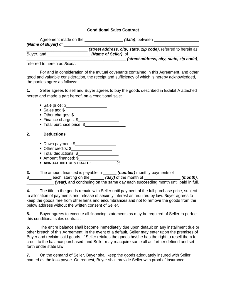 Sales Contract  Form